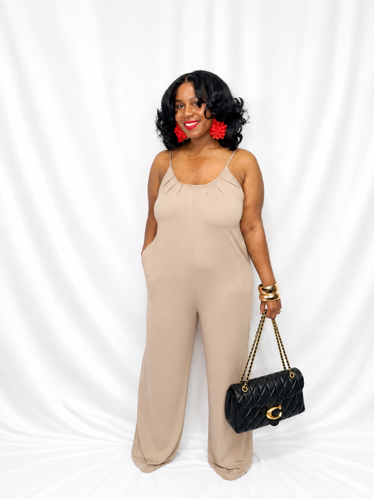 Cloud Nine Jumpsuit- Taupe